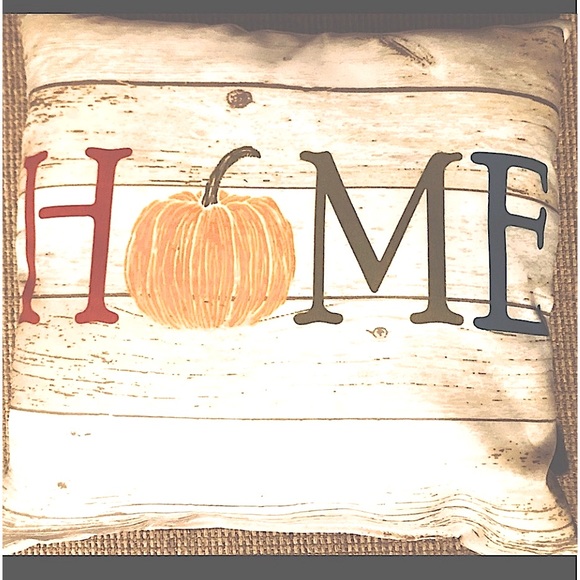 HOME PILLOW REVERSIBLE PUMPKIN INDOOR OUTDOOR PILLOW   NEW - Picture 2 of 2